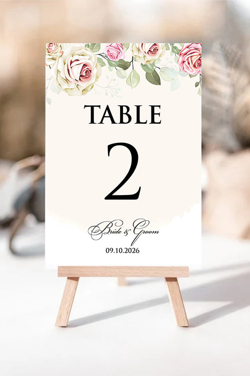 Personalized A5 Wedding Table Numbers: Tailored Elegance for Your Spec ...