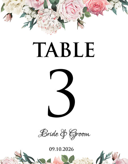 Personalized A5 Wedding Table Numbers: Tailored Elegance for Your Special Day 1253