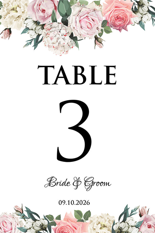 Load image into Gallery viewer, Personalized A5 Wedding Table Numbers: Tailored Elegance for Your Special Day 1253
