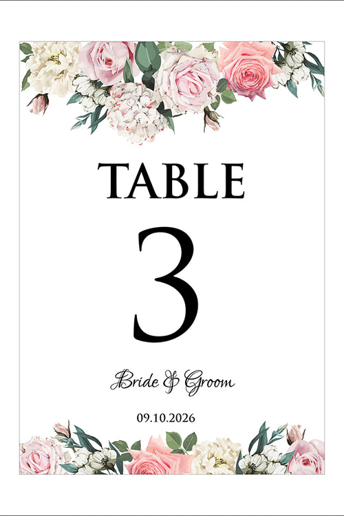 Load image into Gallery viewer, Personalized A5 Wedding Table Numbers: Tailored Elegance for Your Special Day 1253
