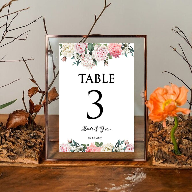 Personalized A5 Wedding Table Numbers: Tailored Elegance for Your Special Day 1253