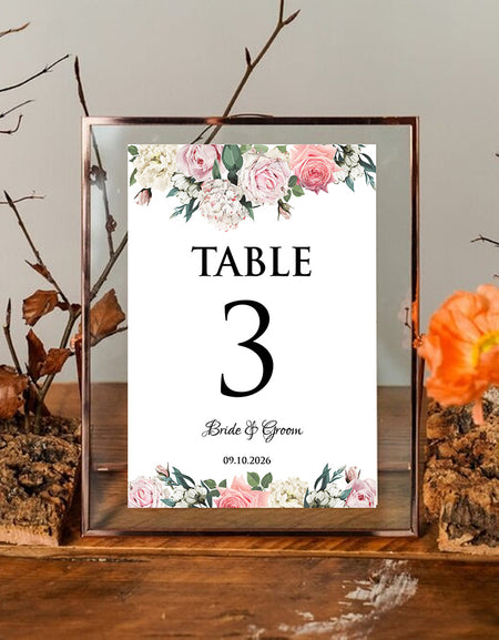 Personalized A5 Wedding Table Numbers: Tailored Elegance for Your Special Day 1253