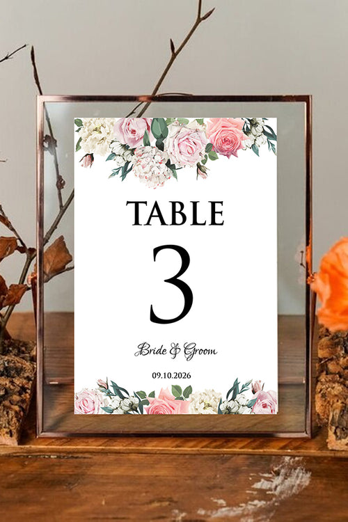 Load image into Gallery viewer, Personalized A5 Wedding Table Numbers: Tailored Elegance for Your Special Day 1253
