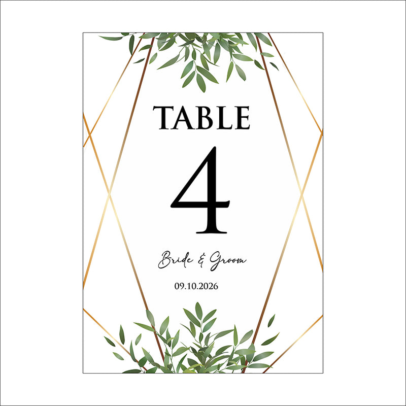 Personalized A5 Wedding Table Numbers: Tailored Elegance for Your Special Day 1254