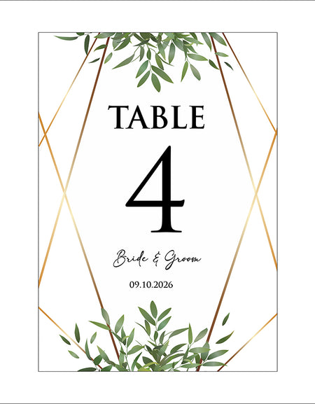 Personalized A5 Wedding Table Numbers: Tailored Elegance for Your Special Day 1254
