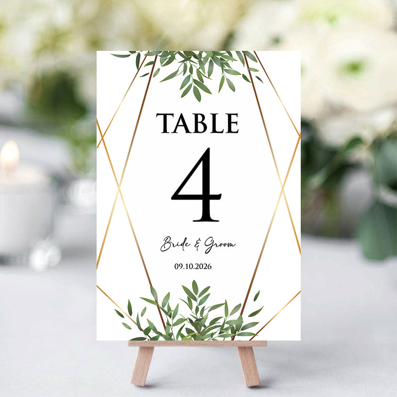 Personalized A5 Wedding Table Numbers: Tailored Elegance for Your Special Day 1254