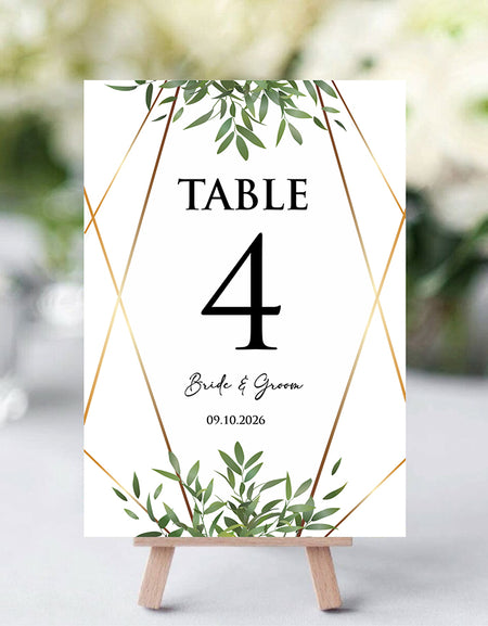 Personalized A5 Wedding Table Numbers: Tailored Elegance for Your Special Day 1254
