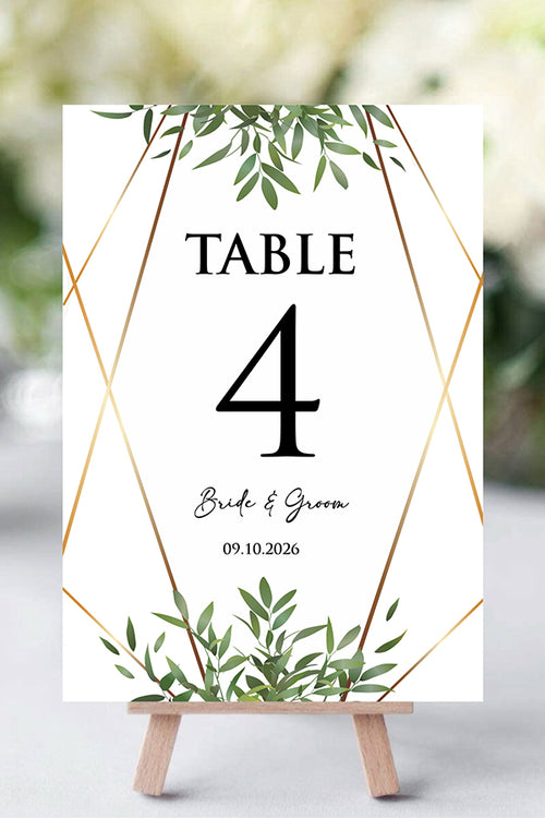 Load image into Gallery viewer, Personalized A5 Wedding Table Numbers: Tailored Elegance for Your Special Day 1254
