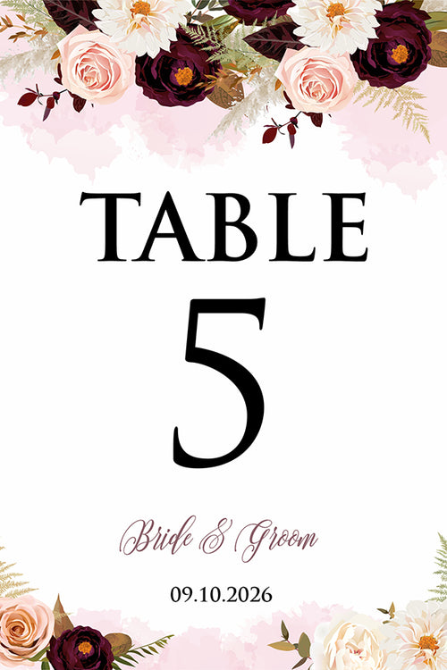 Load image into Gallery viewer, Personalized A5 Wedding Table Numbers: Tailored Elegance for Your Special Day 1255
