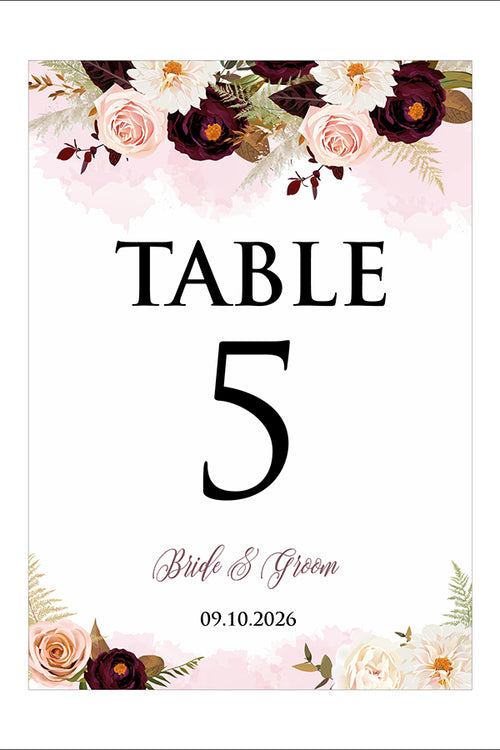 Load image into Gallery viewer, Personalized A5 Wedding Table Numbers: Tailored Elegance for Your Special Day 1255
