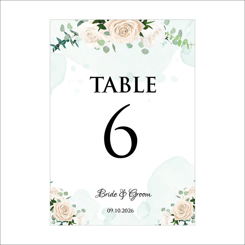 Personalized A5 Wedding Table Numbers: Tailored Elegance for Your Special Day 1256