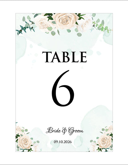 Personalized A5 Wedding Table Numbers: Tailored Elegance for Your Special Day 1256