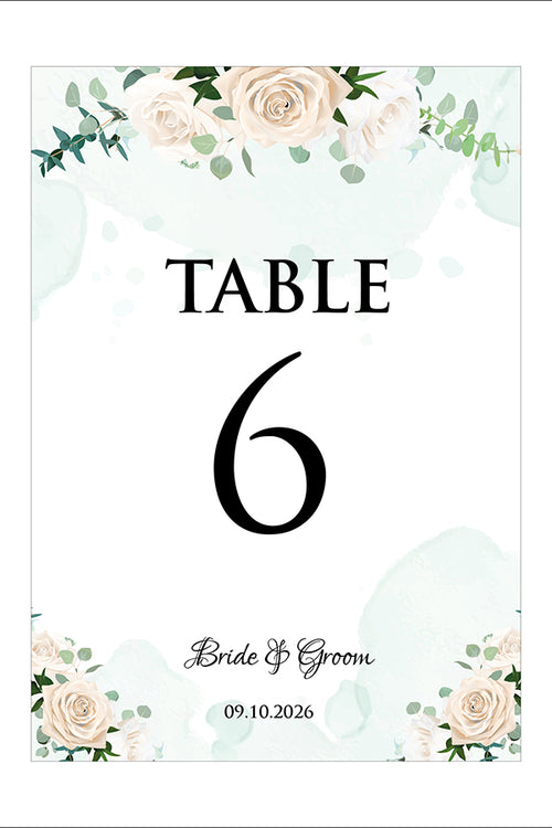 Load image into Gallery viewer, Personalized A5 Wedding Table Numbers: Tailored Elegance for Your Special Day 1256
