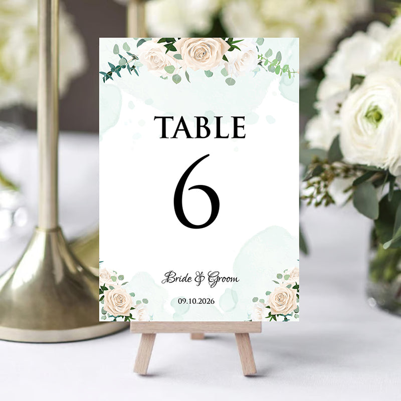 Personalized A5 Wedding Table Numbers: Tailored Elegance for Your Special Day 1256