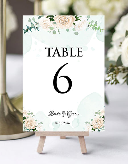 Personalized A5 Wedding Table Numbers: Tailored Elegance for Your Special Day 1256
