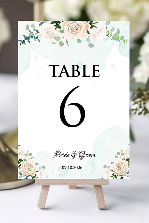 Load image into Gallery viewer, Personalized A5 Wedding Table Numbers: Tailored Elegance for Your Special Day 1256
