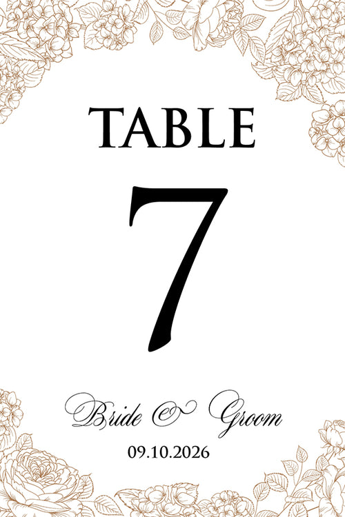 Load image into Gallery viewer, Personalized A5 Wedding Table Numbers: Tailored Elegance for Your Special Day 1257
