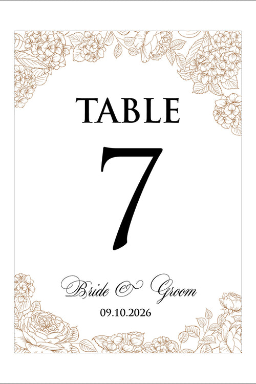 Load image into Gallery viewer, Personalized A5 Wedding Table Numbers: Tailored Elegance for Your Special Day 1257
