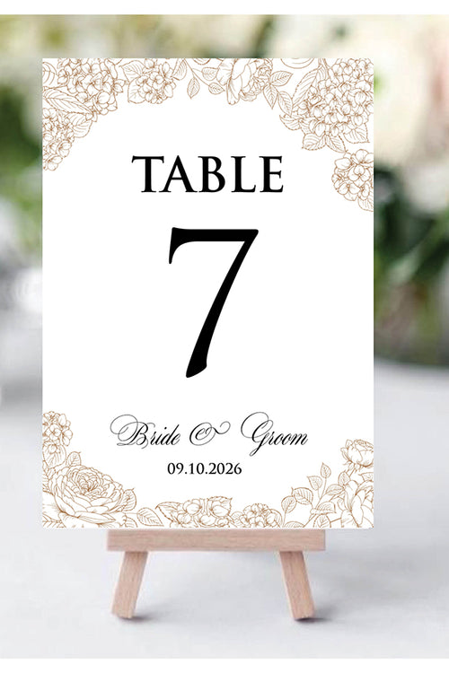 Load image into Gallery viewer, Personalized A5 Wedding Table Numbers: Tailored Elegance for Your Special Day 1257
