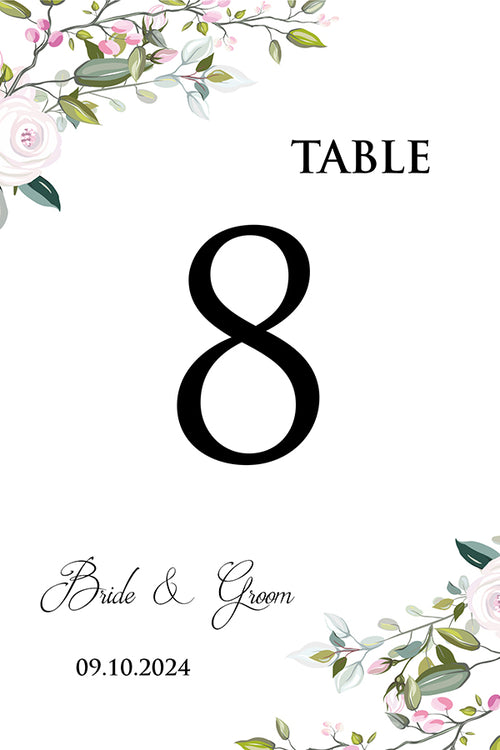 Load image into Gallery viewer, Personalized A5 Wedding Table Numbers: Tailored Elegance for Your Special Day 1258
