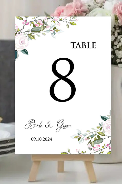 Load image into Gallery viewer, Personalized A5 Wedding Table Numbers: Tailored Elegance for Your Special Day 1258
