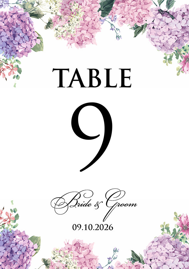 Personalized A5 Wedding Table Numbers: Tailored Elegance for Your Special Day 1259