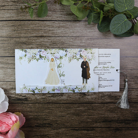 SLiding Bride & Groom Invitation