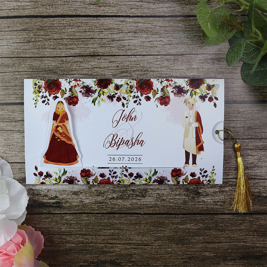 Sliding wedding invitation card | Beachweddingtips.com