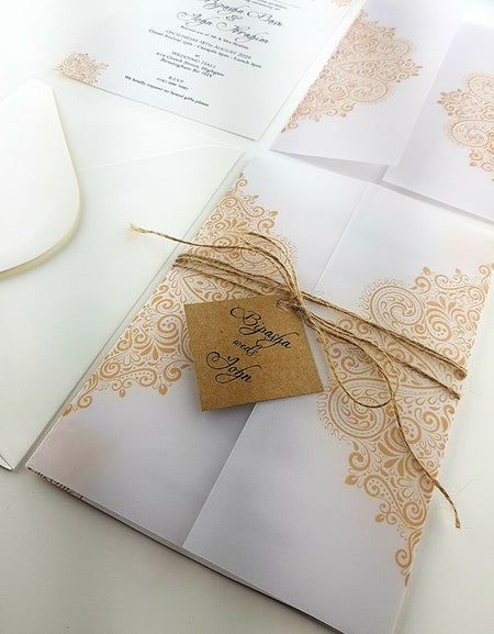 ABC 984 Translucent Rustic Vellum Invitation