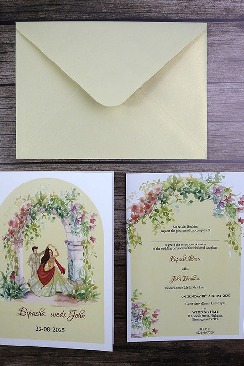 Load image into Gallery viewer, Flap Fold Personalized Invitation CLA5 105
