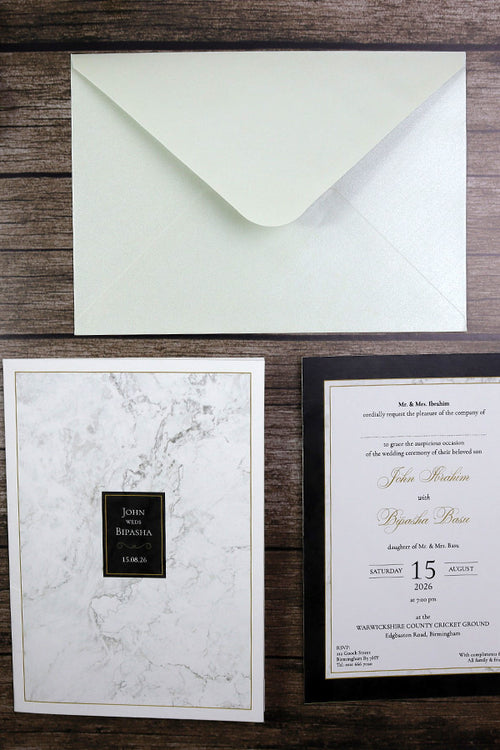 Load image into Gallery viewer, Flap Fold Personalized Invitation CLA5 112
