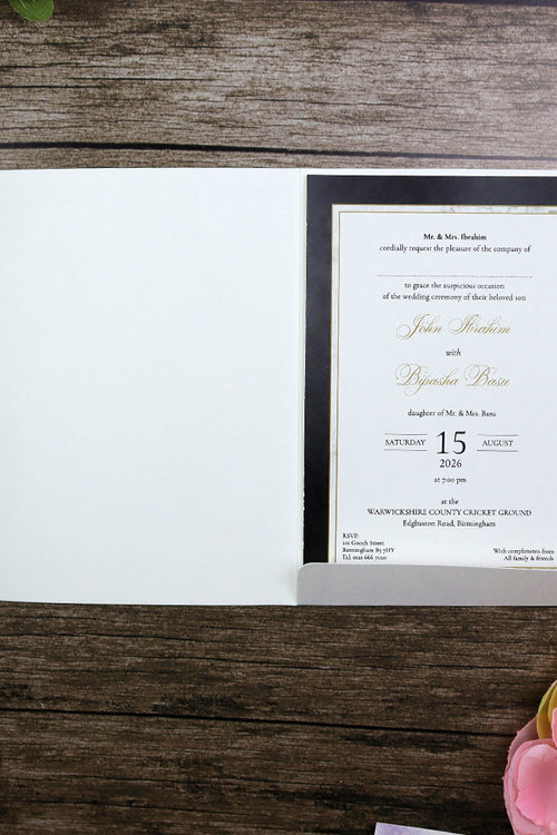 Load image into Gallery viewer, Flap Fold Personalized Invitation CLA5 112
