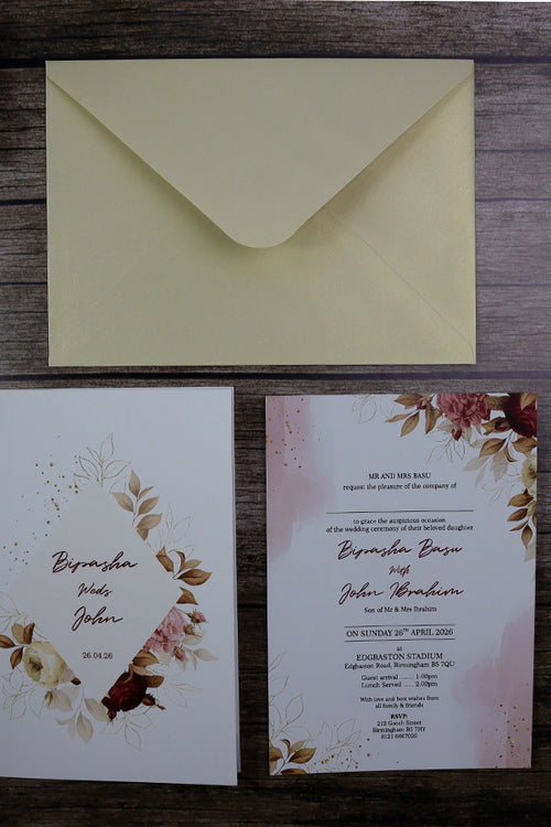 Load image into Gallery viewer, Flap Fold Personalized Invitation CLA5 113
