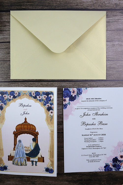 Load image into Gallery viewer, Flap Fold Personalized Invitation CLA5 115
