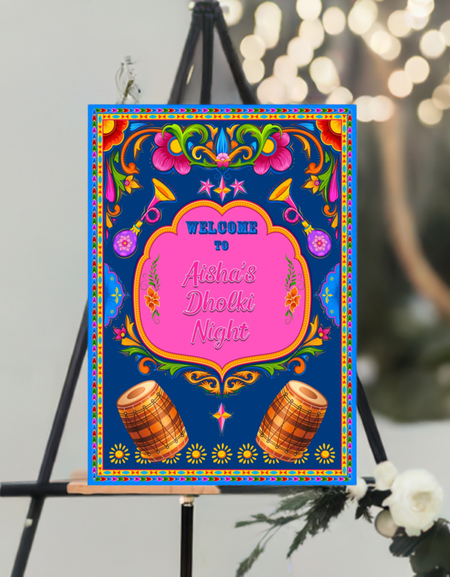 Pakistani Truck design vibrant colored Maiyan Welcome Board