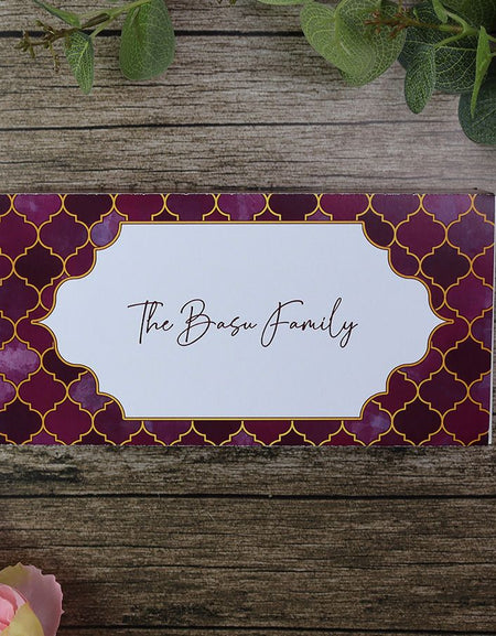 Personalised Patisa or Pateesa sweets Mithai Box for Muslim, Hindu Sikh Weddings