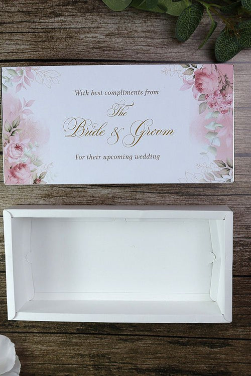 Load image into Gallery viewer, Personalized Pink Floral Sweet/Mithai Box MB 104
