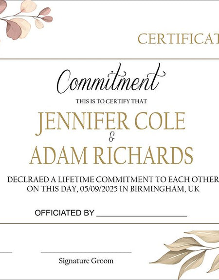 MC 203 Personalised Marriage Certificate