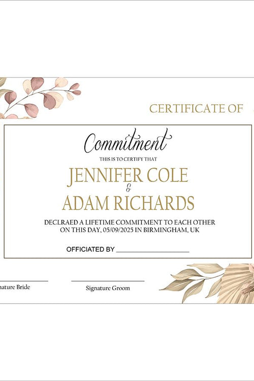 Load image into Gallery viewer, MC 203 Personalised Marriage Certificate
