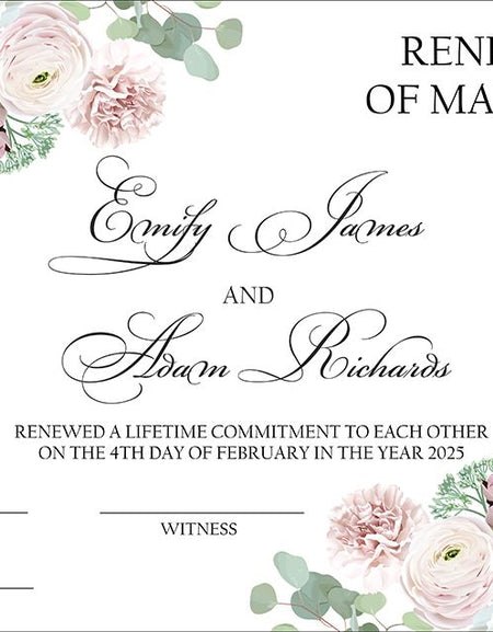 MC 206 Personalised Marriage Certificate