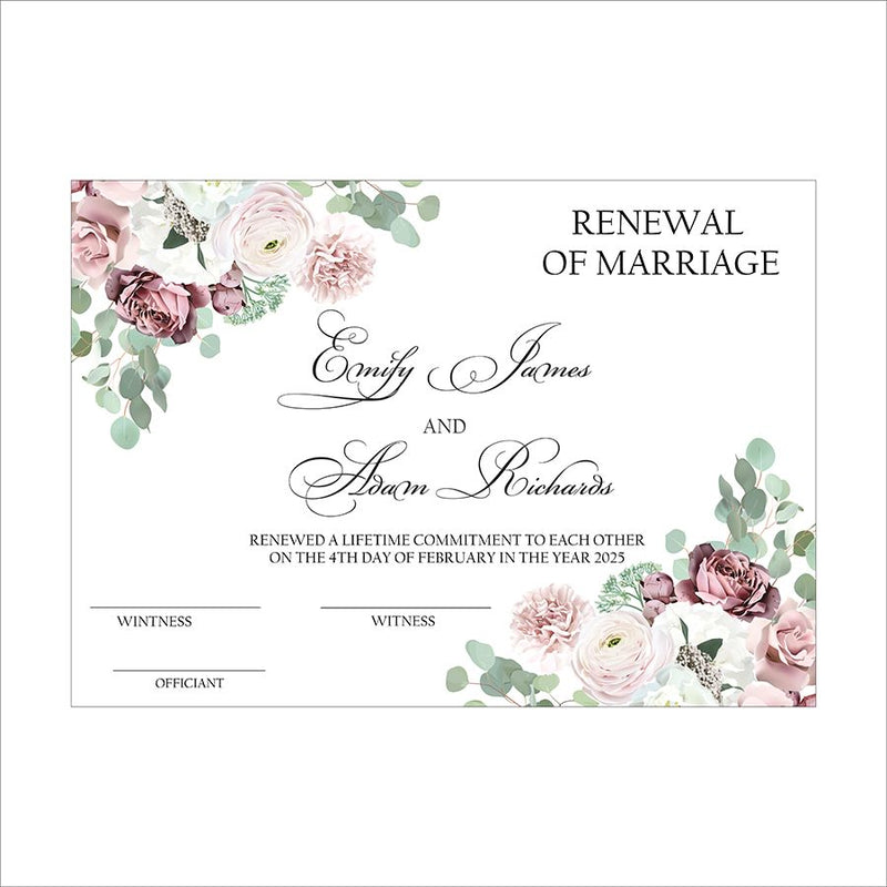 MC 206 Personalised Marriage Certificate
