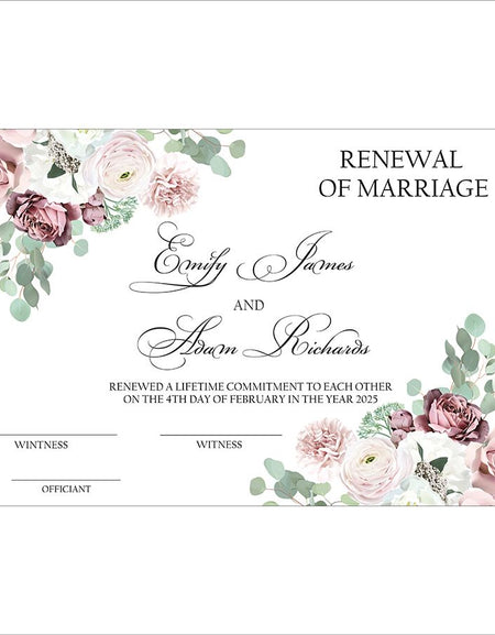 MC 206 Personalised Marriage Certificate