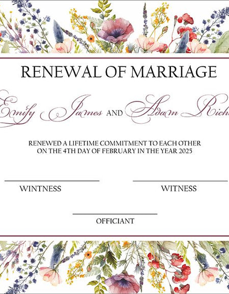 MC 207 Personalised Marriage Certificate