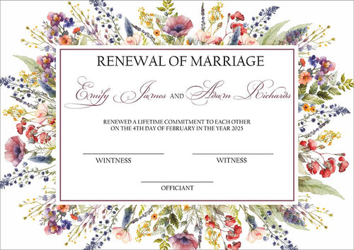 Load image into Gallery viewer, MC 207 Personalised Marriage Certificate
