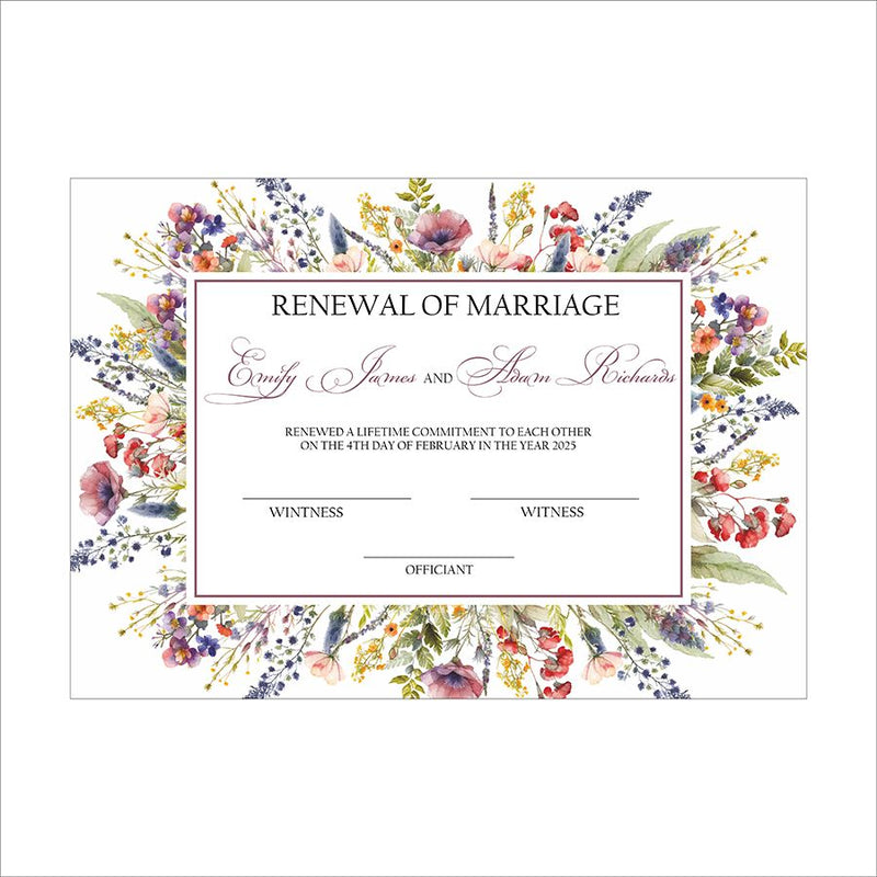 MC 207 Personalised Marriage Certificate