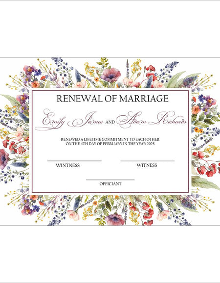 MC 207 Personalised Marriage Certificate