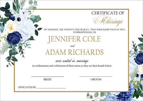 Load image into Gallery viewer, MC 210 Personalised Marriage Certificate
