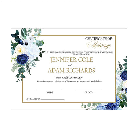 MC 210 Personalised Marriage Certificate