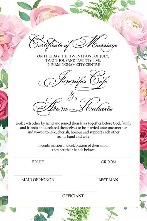 Load image into Gallery viewer, MC 216 Personalised Marriage Certificate

