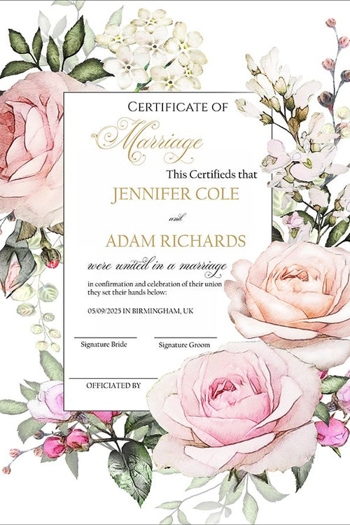 Load image into Gallery viewer, MC 222 Personalised Marriage Certificate
